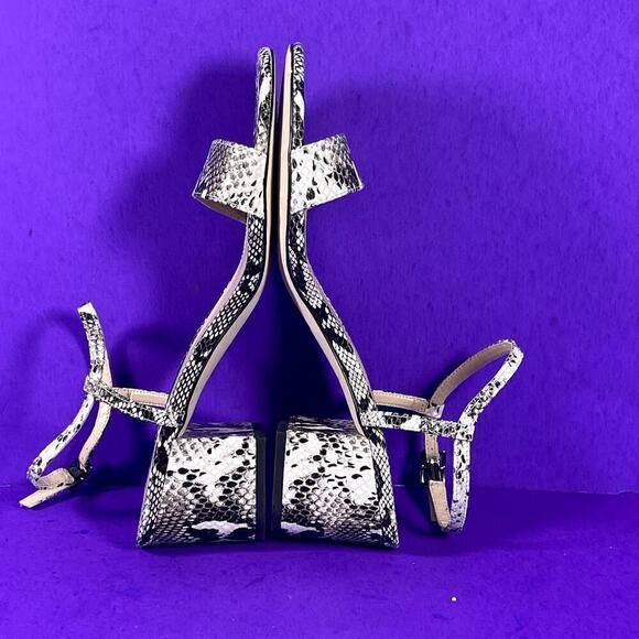 Pelle Moda Snake Print Alicia Open Toe Block Heeled Sandal Shoe Size 10M-NEW - Picture 6 of 9